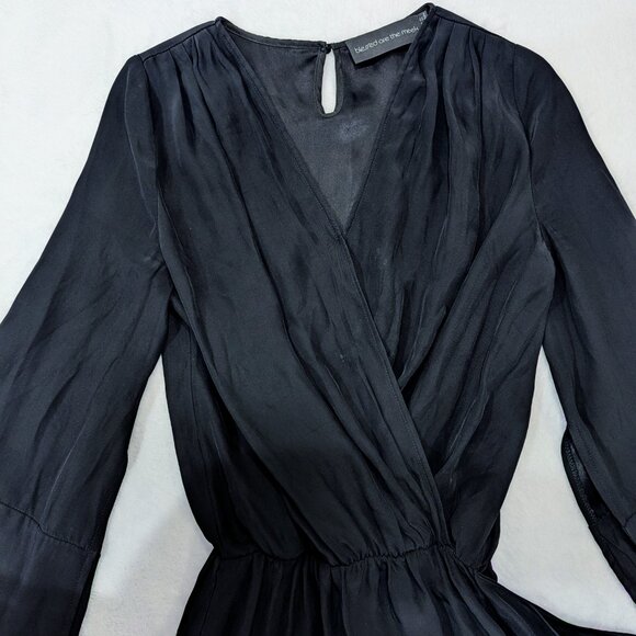 BLESS'ED ARE THE MEEK Split Bell Sleeve Dress 2 Asymmetrical V-Neck Surplice - Picture 3 of 9